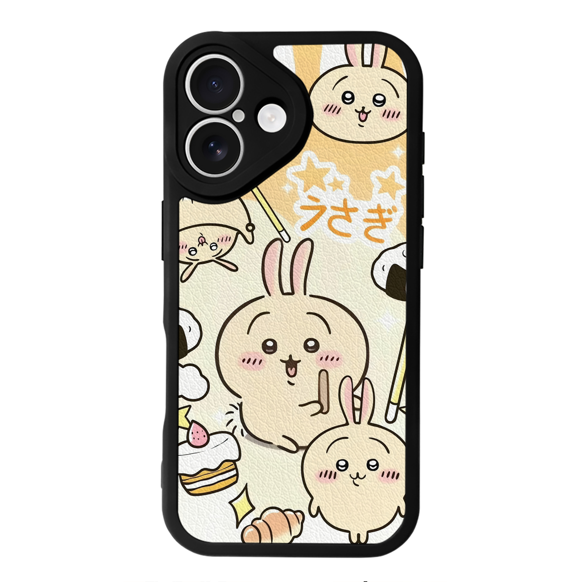 （画像用） ちいかわ Chii-kawa 【iPhone 16シリーズ対応】シリコンスマホケース（レザー調） 材質：シリコン